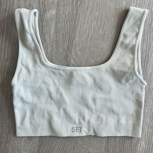 SET Active Oatmilk Sculptflex Box Cut Sports Bra